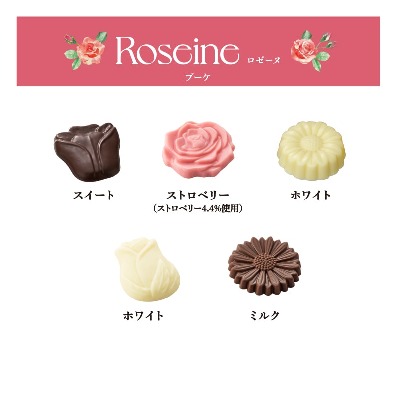 【日本直邮】Mary‘s 情人节限量 Roseine 玫瑰花束 巧克力 9枚