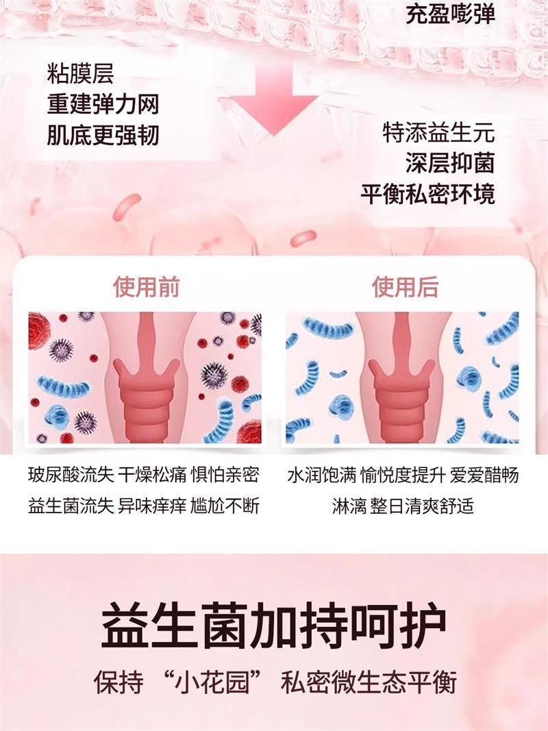 【中國直郵】 舒奈美 益生元玻尿酸滋潤私密凝膠 抑菌私處護理緊密凝膠 4支/盒