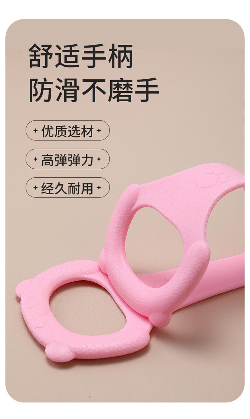 拉力繩8字拉力器家用健身運動女彈性帶開肩美背拉伸帶乳膠拉力帶 落櫻粉