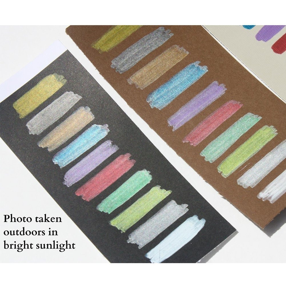 Putwo Metallic Marker Pens Scrapbook Photo Album Markers 10 Assorted Colors