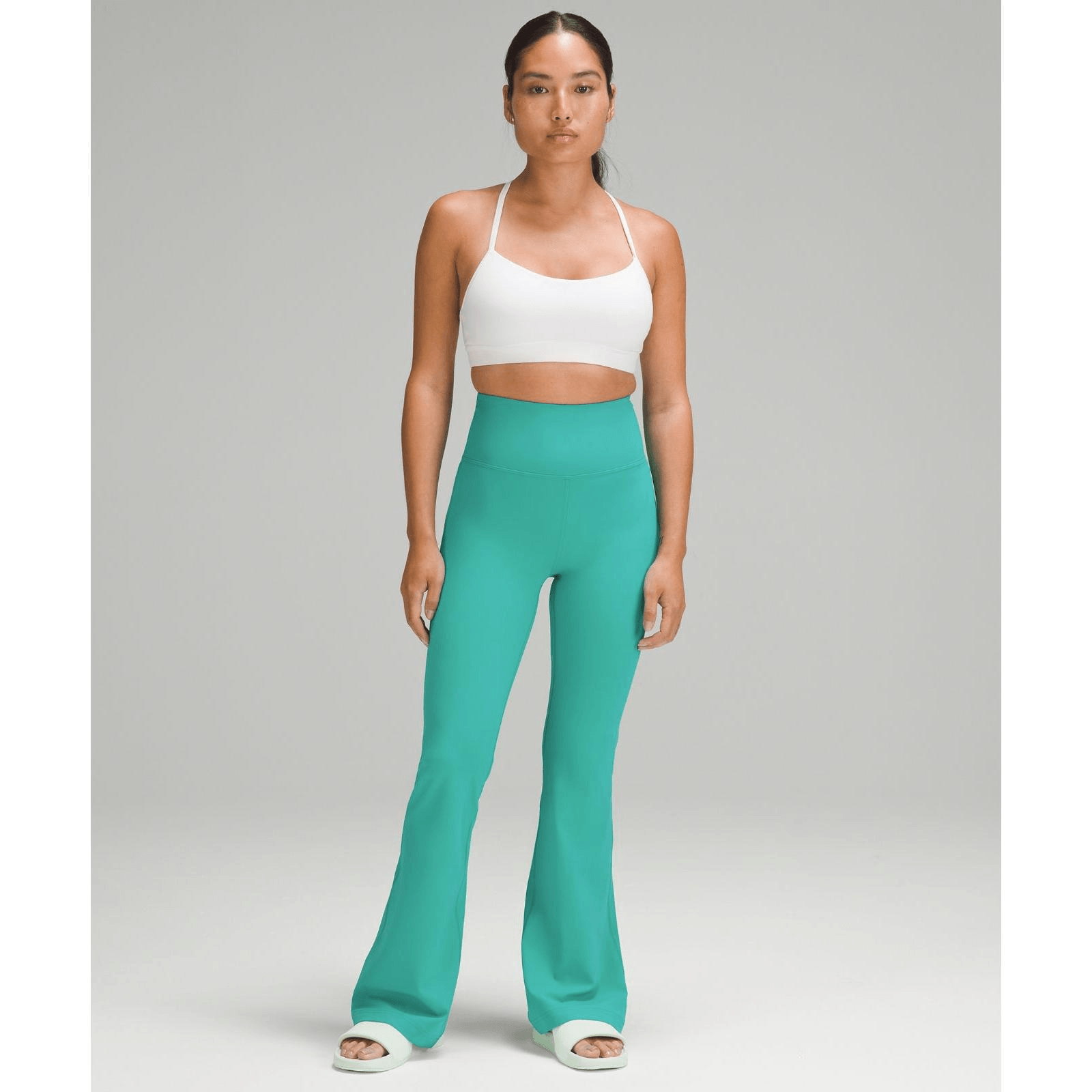 LULULEMON||Groove女士超高腰喇叭褲*Nulu亞洲版型||Kelly Green XS LW5EIKA