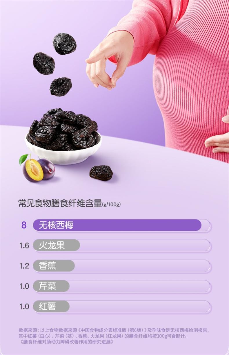 【中國直郵】 孕味食足 西梅干蜜餞果乾孕婦解饞零食(原味+酸味+無核)3袋裝