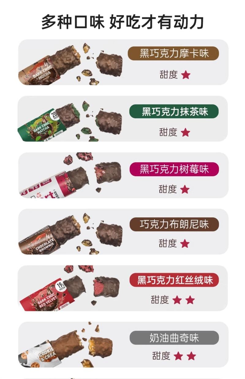 【中国直邮】 英国 PhD 智选蛋白棒礼盒 高蛋白棒健身代餐能量棒饼干健康解馋 64g*7/支