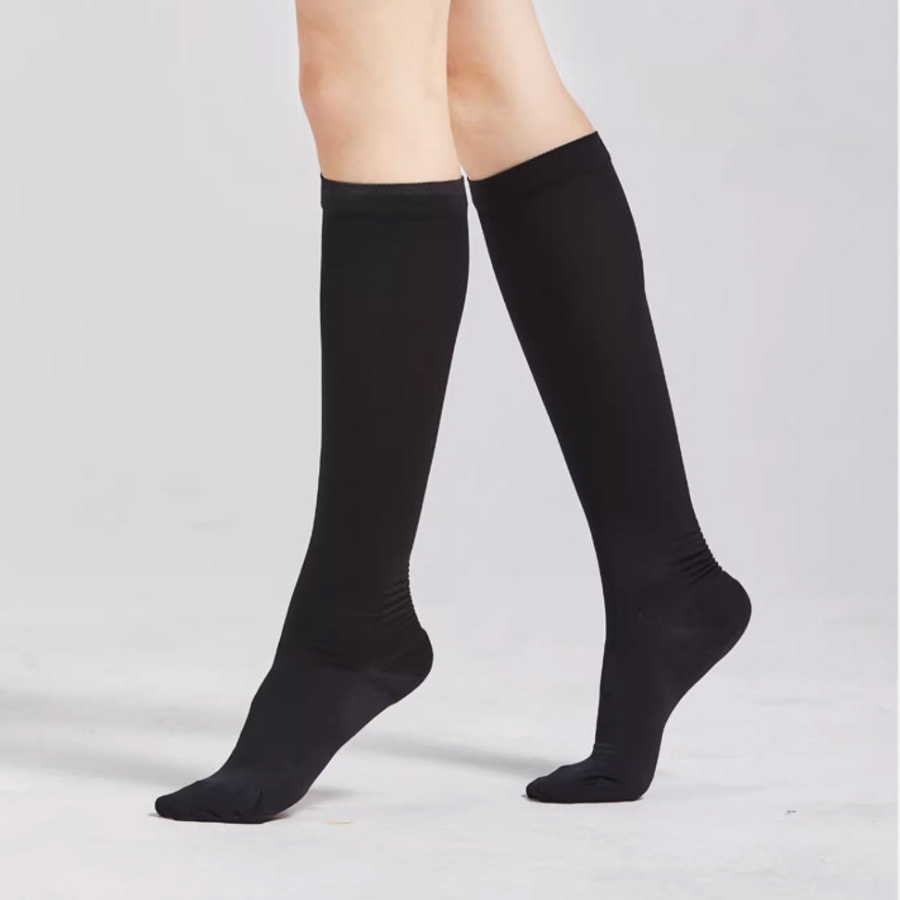 【日本直效郵件】SLIM WALK 靜脈舒緩壓力襪 中筒襪連腳 S-M