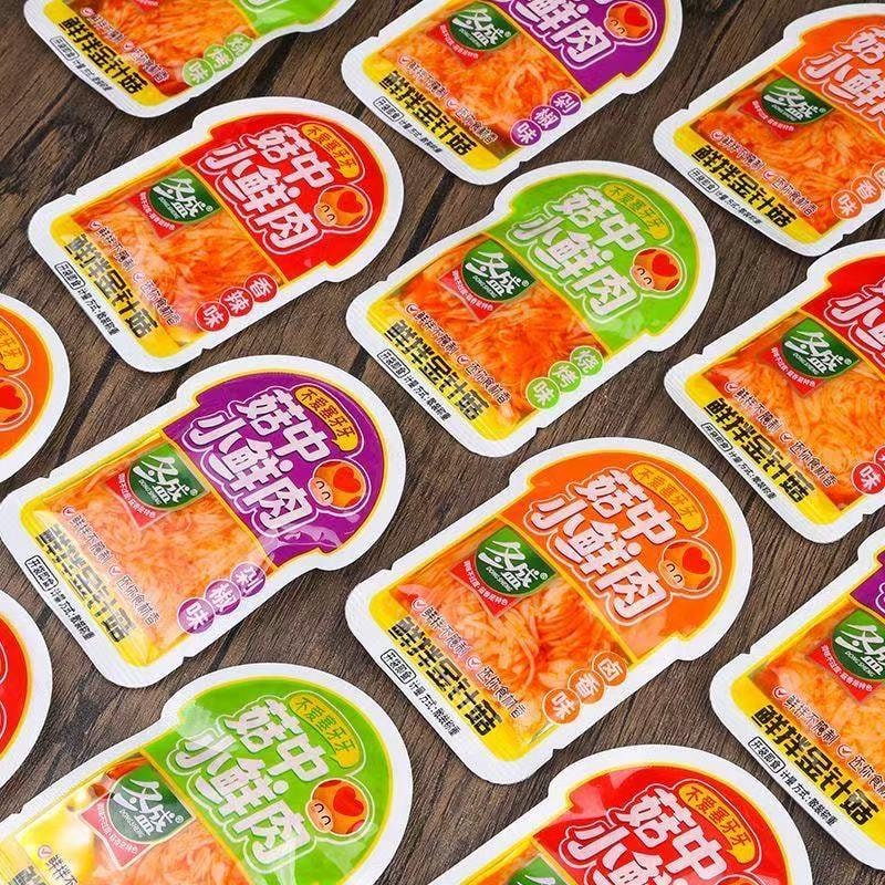 蓬盛 菇中小鲜肉混合口味 大袋分享装 258克 只取上段金针菇 不爱塞牙牙 约13袋