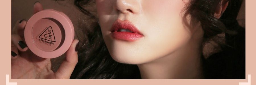 韓國3CE MOOD RECIPE 單色腮紅 霧面自然修容 #MONO PINK溫柔粉 5.5g【黃皮摯愛 斷貨王】