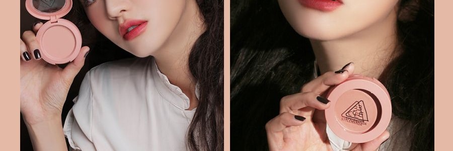 韓國3CE MOOD RECIPE 單色腮紅 霧面自然修容 #MONO PINK溫柔粉 5.5g【黃皮摯愛 斷貨王】