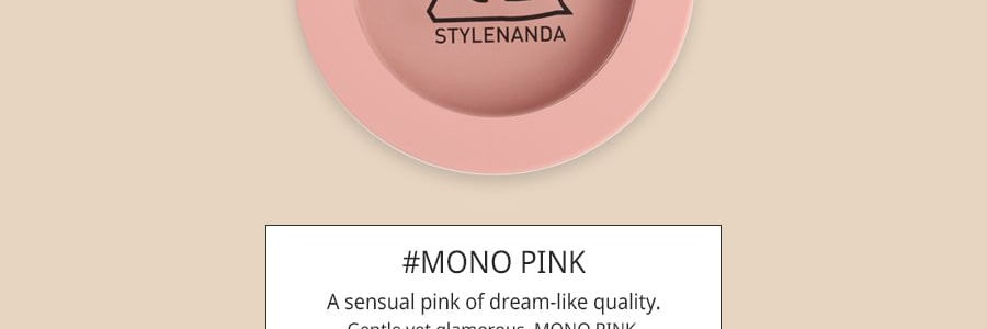 韓國3CE MOOD RECIPE 單色腮紅 霧面自然修容 #MONO PINK溫柔粉 5.5g【黃皮摯愛 斷貨王】