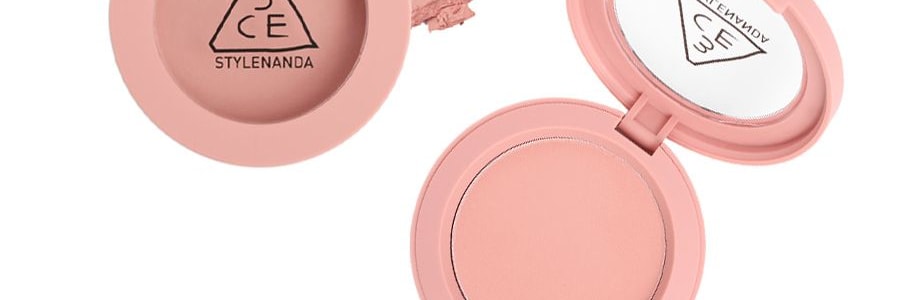 韓國3CE MOOD RECIPE 單色腮紅 霧面自然修容 #MONO PINK溫柔粉 5.5g【黃皮摯愛 斷貨王】