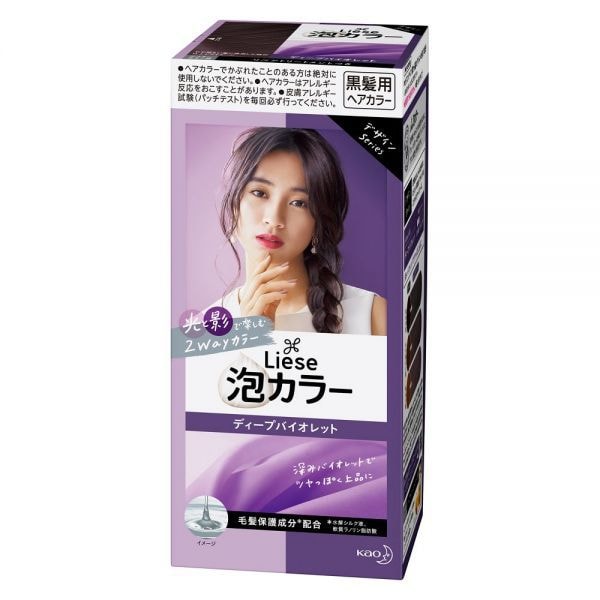 日本 KAO 花王 LIESE PRETTIA 泡沫染髮劑 深紫羅蘭色 110ml 【新舊包裝隨機出貨】