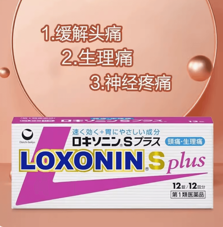 【日本直郵】第一三共樂松LOXONIN.S緩解生理痛頭痛解熱止痛藥粉盒加強款12片