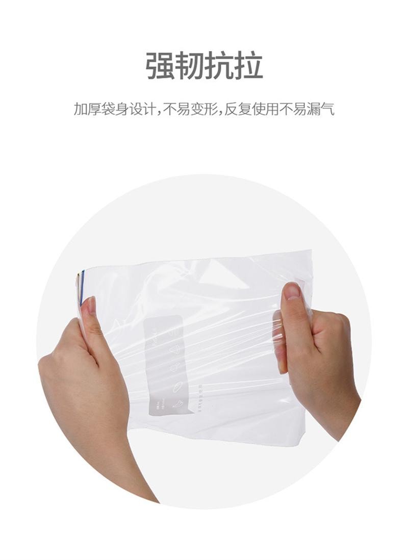 【中国直邮】 FaSoLa 双层拉链式PE密实袋 双拉链密封 加厚保鲜袋  透明中号 20个
