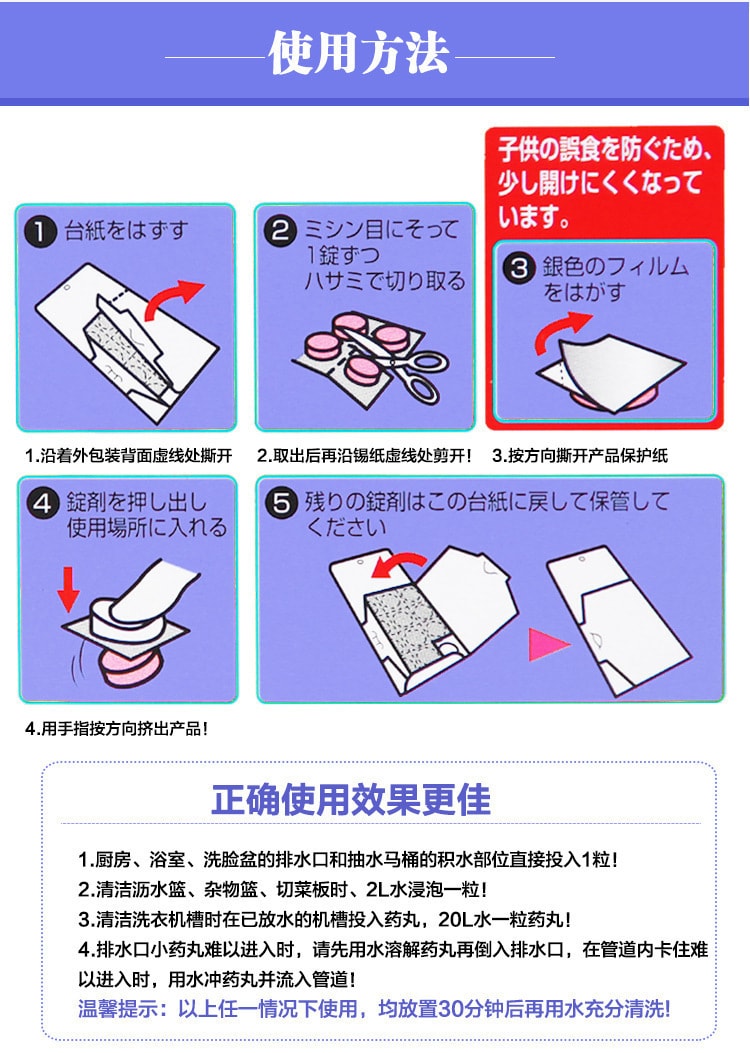 【日本直郵】日本KOBAYASHI 小林製藥 管線清洗丸 12個