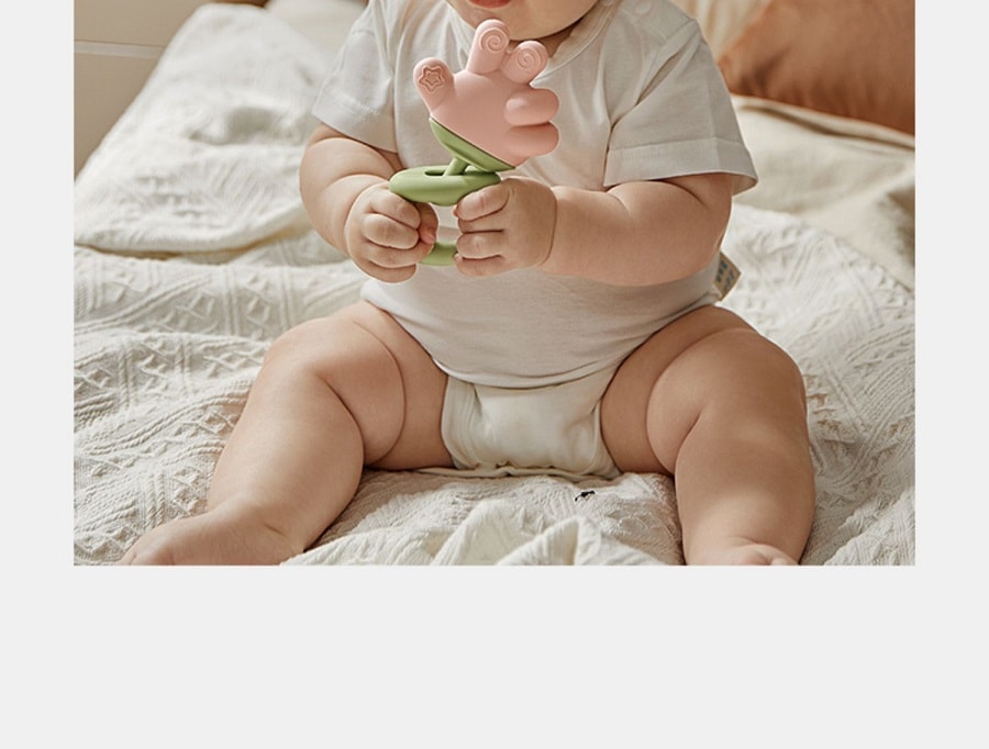 【中国直邮】BC BABYCARE 婴儿硅胶出牙缓解咀嚼玩具 趣味手指牙胶  绿色