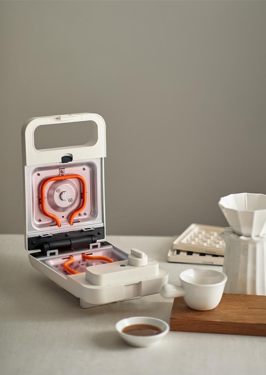 OLAYKS 宿舍/宿舍神器 早餐机华夫饼机 | 家用华夫饼三明治机 2 合 1 烤架带可拆卸不粘 多功能烤吐司全自动烤面包