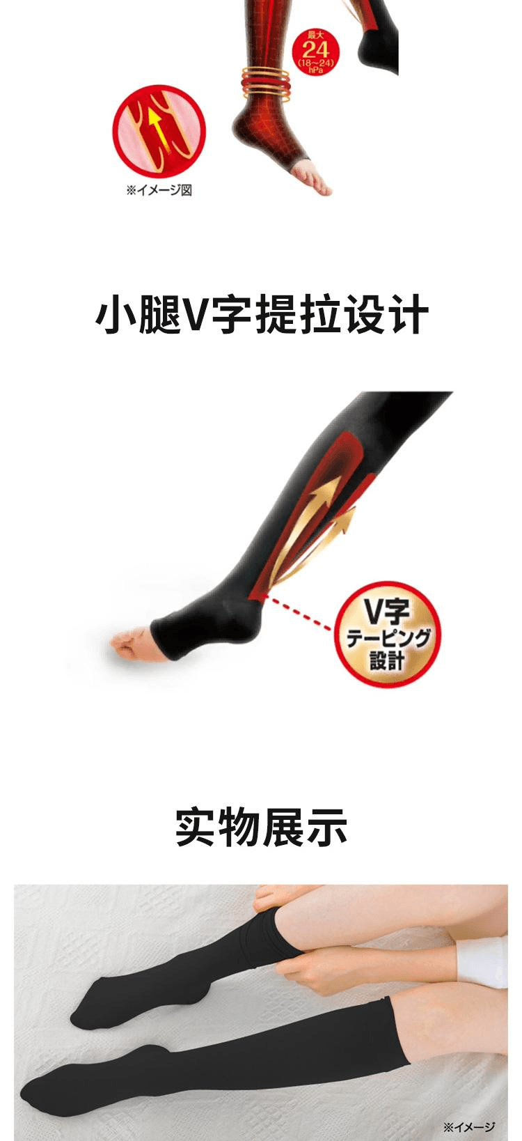 【日本直郵】Slim Walk絲翎 醫用壓力襪睡眠長襪ML碼