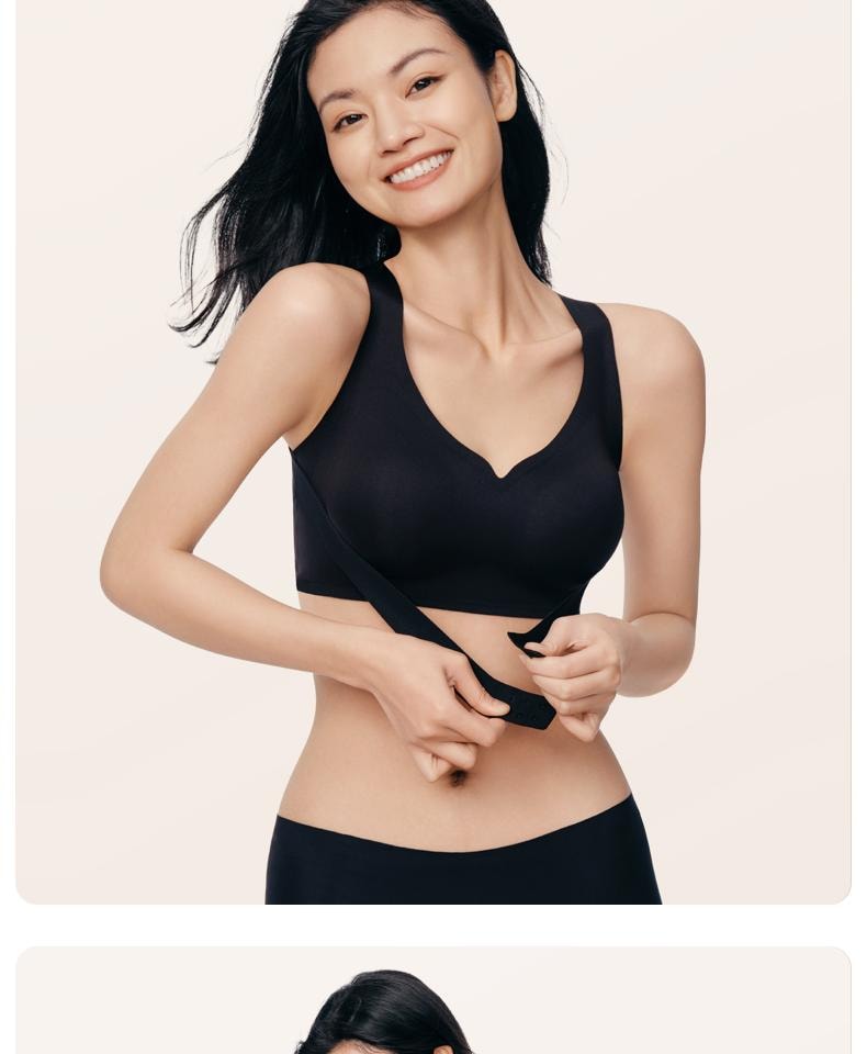 幸棉 黑色L碼矯姿內衣女大尺碼前扣提拉聚攏駝背防下垂塑形胸罩運動胸罩女