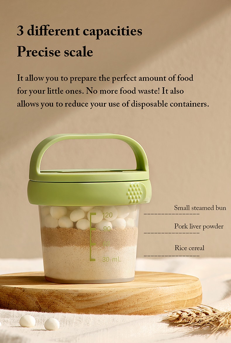 3pcs 2.7/4.1/6.1oz Baby Food Storage Jars with Lids Reusable Leak