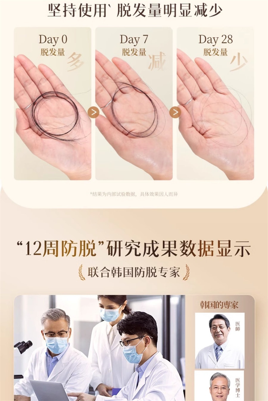 【中国直邮】韩方五谷 生姜防脱育发洗发水防脱固育发正品控油蓬松非生增发密男女露 500ml