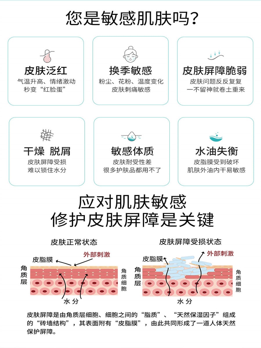 【中国直邮】冰溪BINSIS 皮肤屏障修护水 刮码版 介意勿拍 120ml 1支装