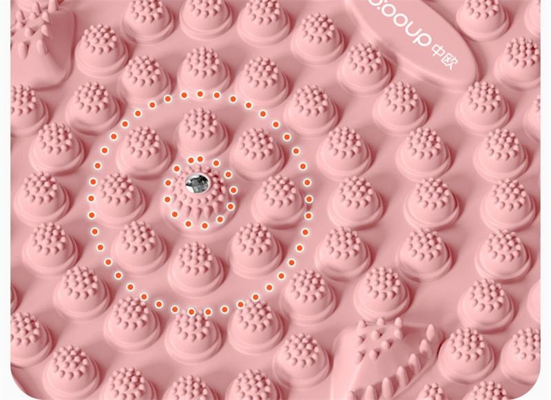In-situ jogging shiatsu board foot massage cushion running cushion feet unclogging meridians Pink [Diameter 40cm] 1 set