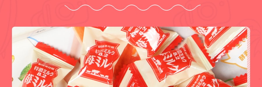 日本UHA悠哈 味覺糖 特濃8.2草莓牛奶糖 80g
