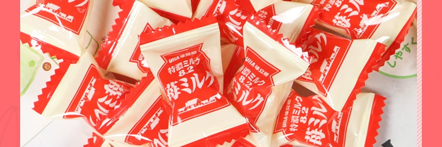 日本UHA悠哈 味觉糖 特浓8.2草莓牛奶糖 80g