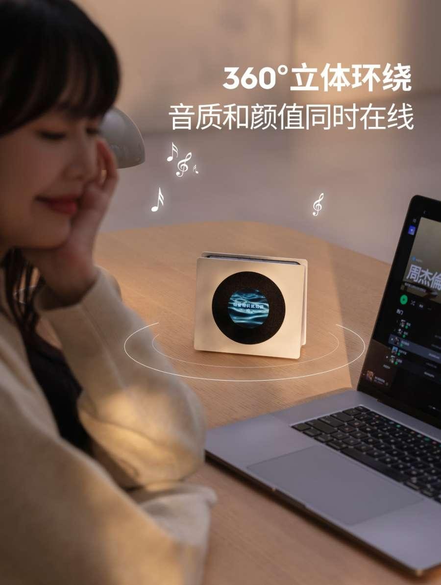 Bluetooth Speaker with Night Light Clock Function Pink 1Pack