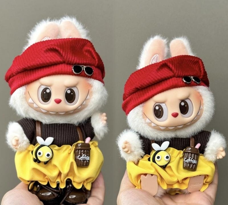 【中國直郵】 FOXTAIL Labubu拉布布娃衣 盲盒公仔衣服 毛絨套裝 可愛換裝-花裙子款(不含公仔) 1件*預計到達時間3-4週