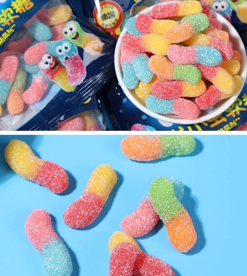 【中国直邮】 柠e购精选 Trolli口力 酸小虫软糖 橡皮糖 qq软糖 圣诞节分享软糖 60g