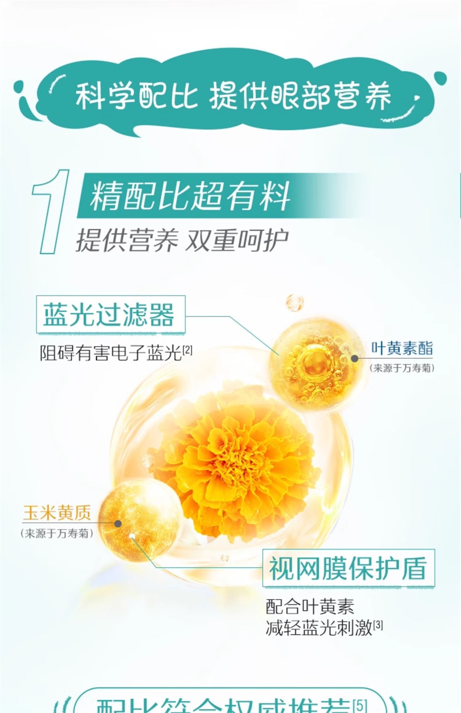 【中國直郵】Swisse斯維詩 兒童學生青少年葉黃素酯軟糖護眼專利技術 45粒/瓶