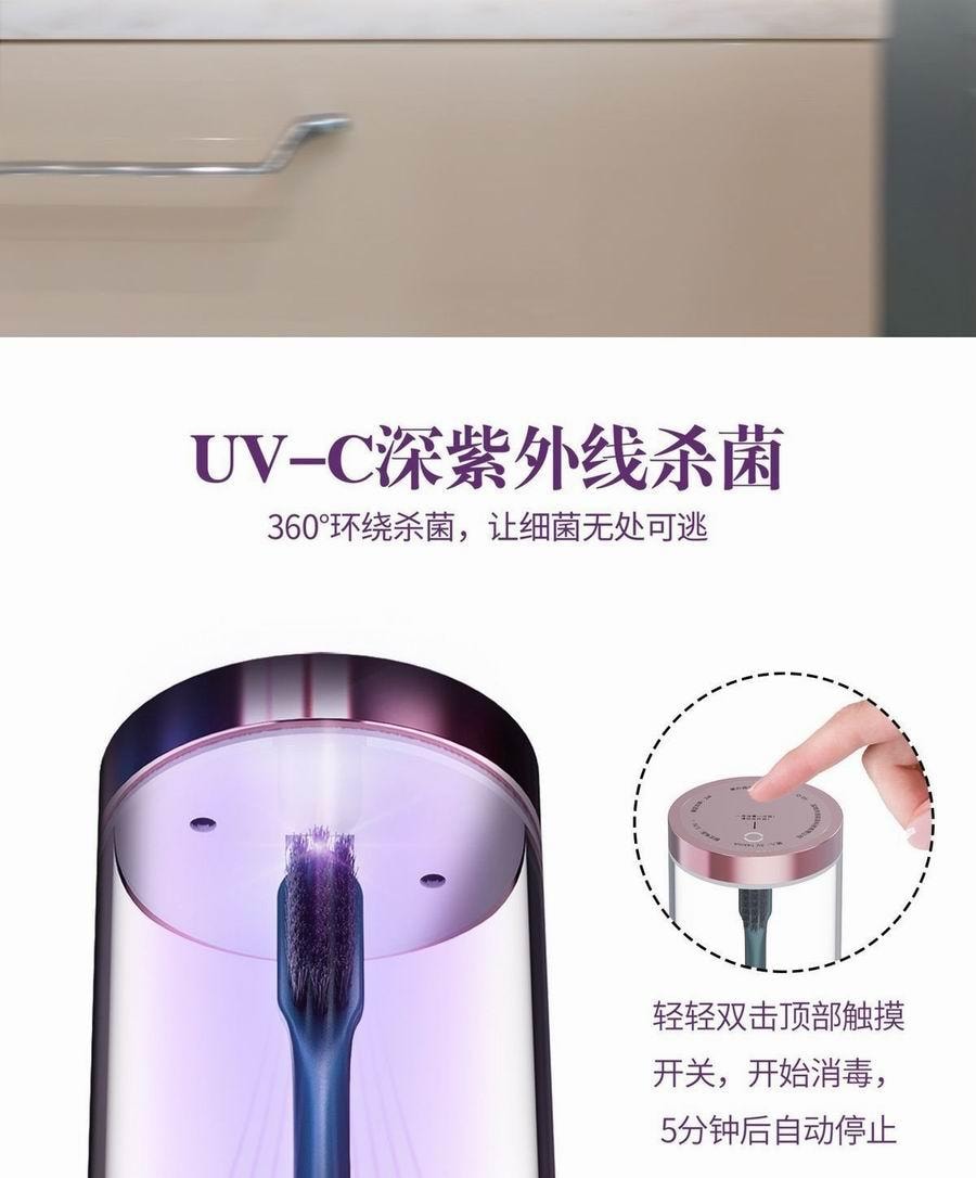 【中国直邮】小米有品 素君品智能杀菌电动牙刷 墨绿色