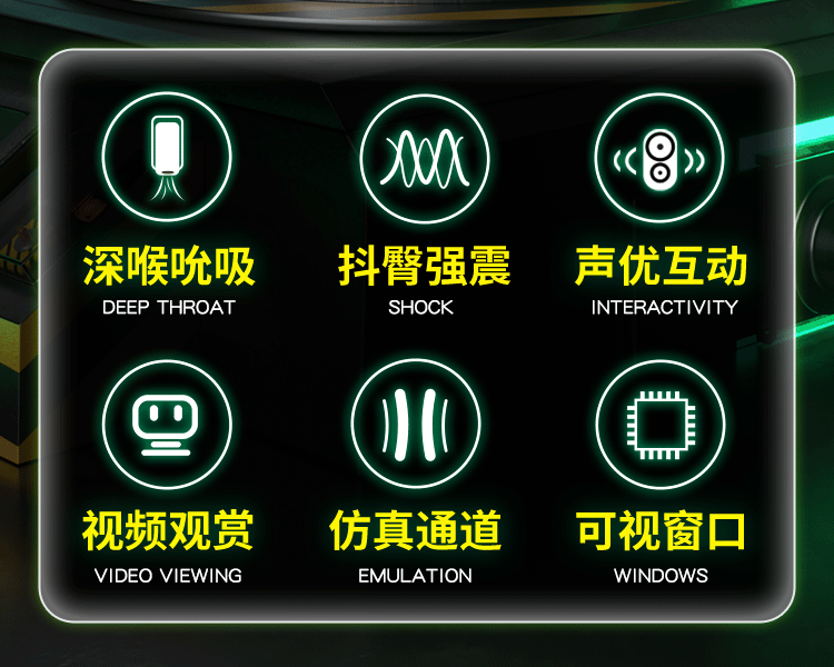 【中国直邮】Galaku 幻影飞机杯 全自动电玩伸缩夹吸杯 男性成人情趣用品 绿色1件