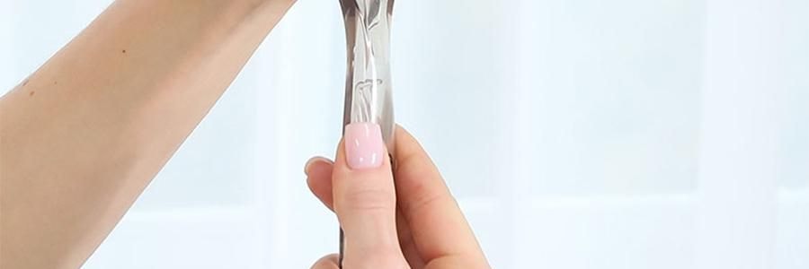 PANVIN盤易 水晶蓬鬆梳 家用蓬鬆按摩梳 鏤空可彎曲排骨梳 #灰色 不含猪鬃款 撫平毛躁 清潔頭皮