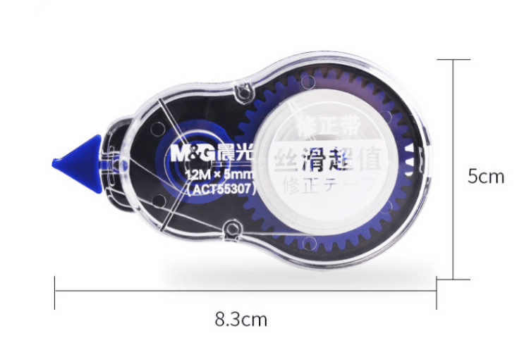 [中国直邮]晨光文具(M&G)丝滑超值装修正带ACT55307 12mx5mm 36足米好用易覆盖 PET带芯 顺滑不断带 1卡装