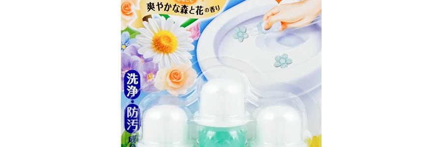 日本KOBAYASHI小林製藥 花瓣式馬桶清潔凝膠 #森林花香 3枚入 22.5g【李佳琦推薦】