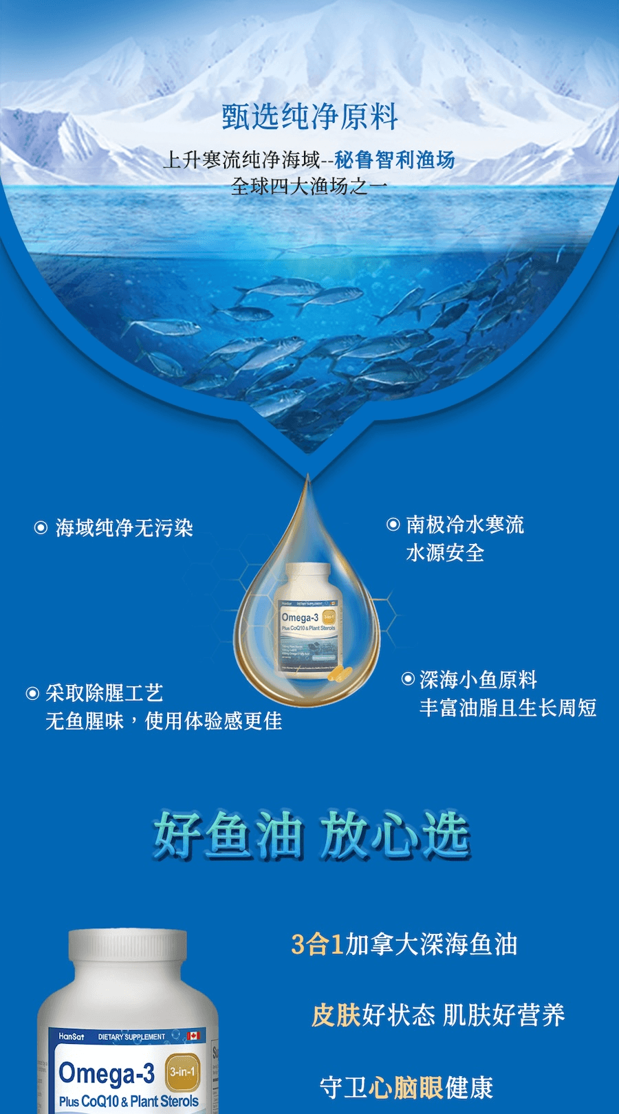 【加拿大制造🇨🇦】UMEKEN 【深海鱼油+辅酶Q10+植物固醇】 60粒【优选深海鱼油🐟】【 EPA+DHA双重护心增强心血管活力💓】【搭配辅酶Q10+植物固醇清血脂、护血管✨】