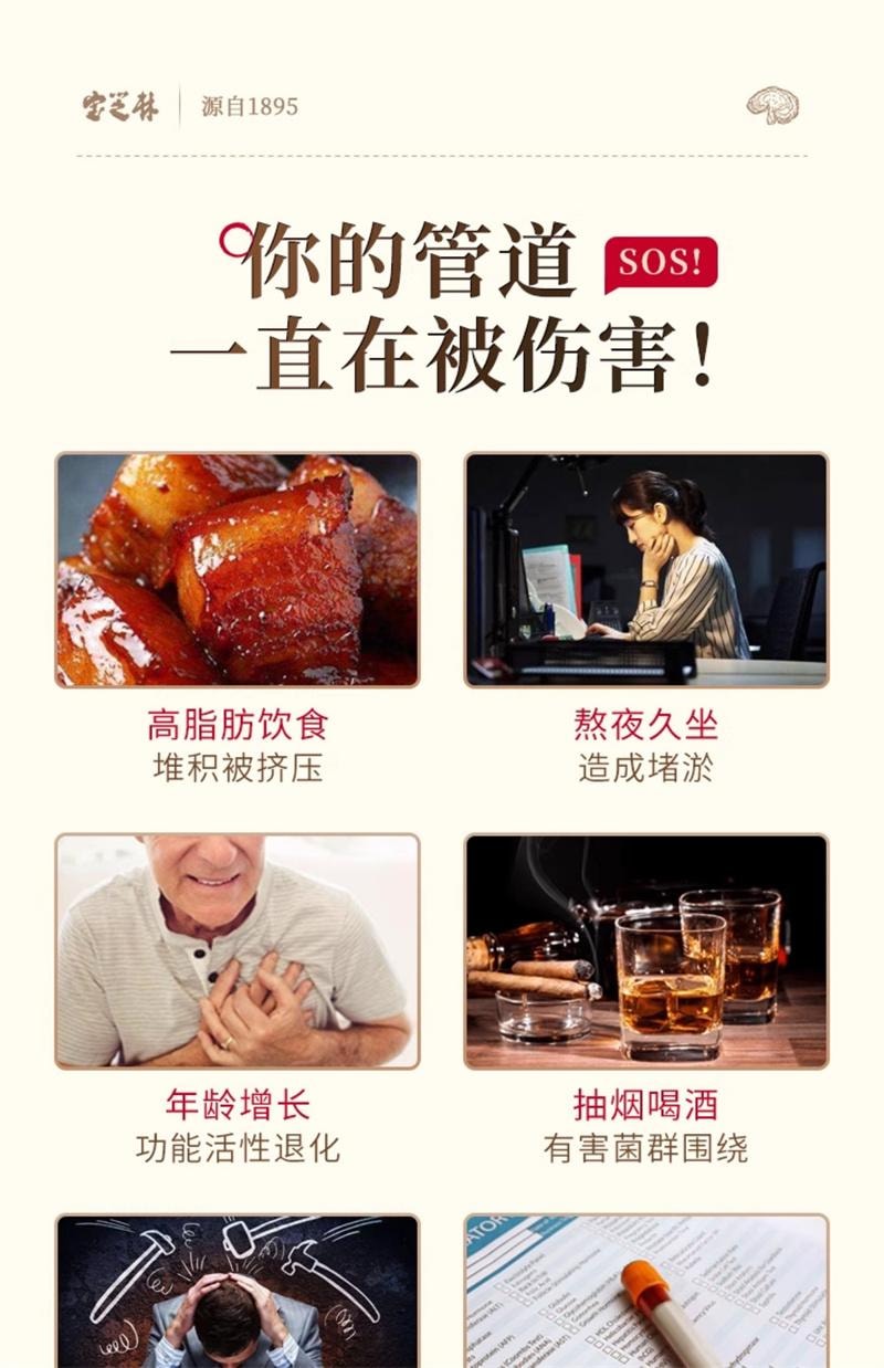 【中国直邮】 宝芝林 水蛭素破壁灵芝孢子粉胶囊30粒/瓶 免疫力中老年正品非纳豆激酶