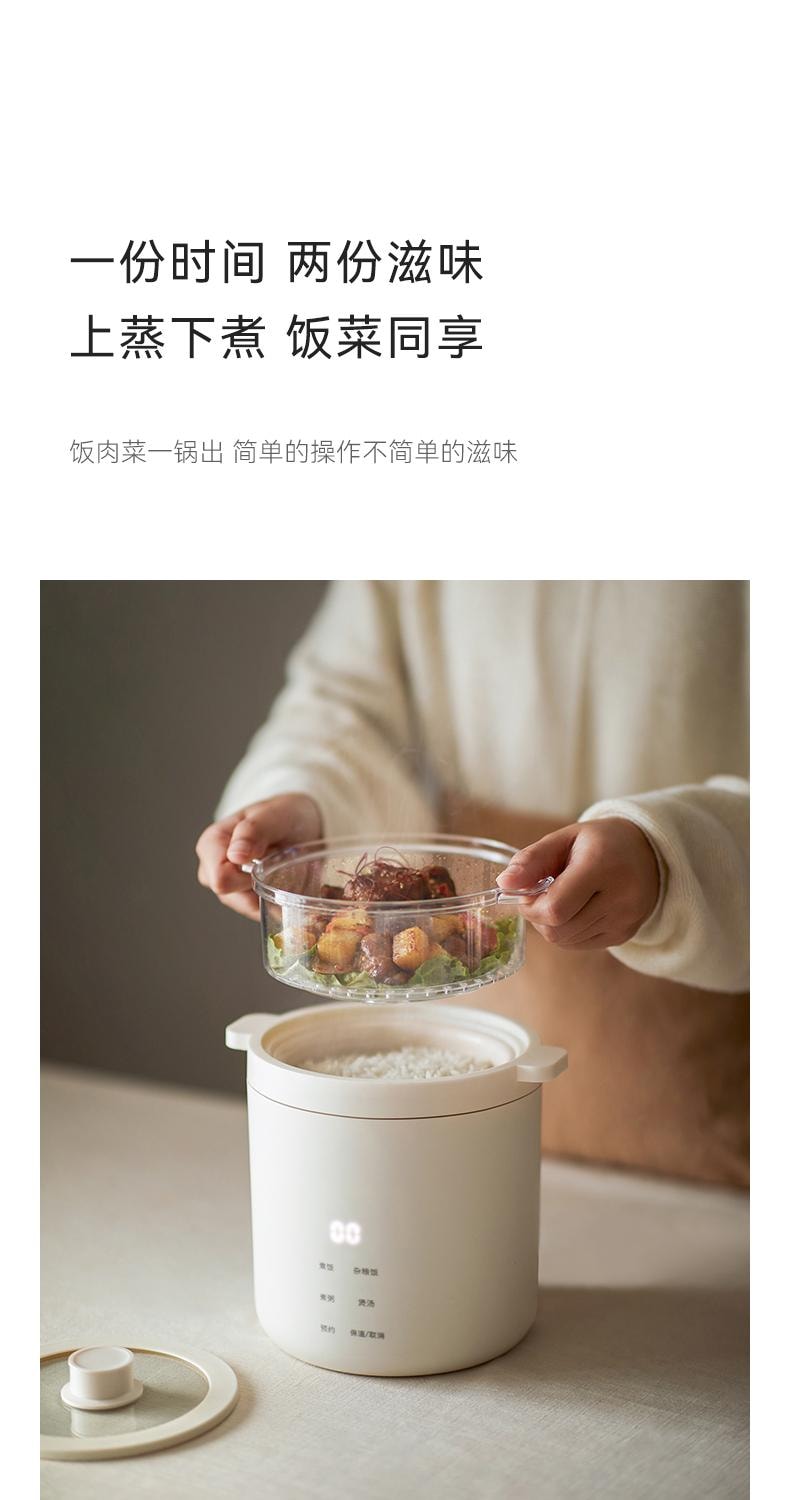 OLAYKS 1.2L 宿舍 宿舍神器迷你电饭煲1到2人一人电饭锅小型 不带蒸笼 电压110V-120V通用