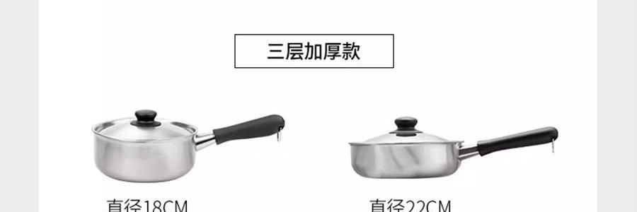 日本SORI YANAGI柳宗理 不鏽鋼鋁製三層單手平底鍋 22cm