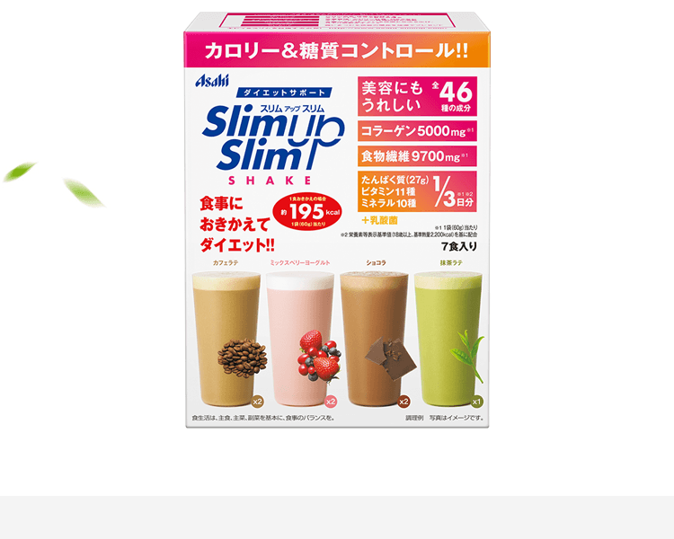 日本ASAHI 朝日 新版4種口味代餐奶昔(新舊包裝隨機出貨) 7餐份