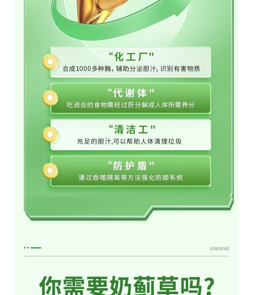 【中國直郵】 北京同仁堂 內廷上用®水飛薊籽油葛根人參片壓片糖果36g 護肝養肝去肝毒
