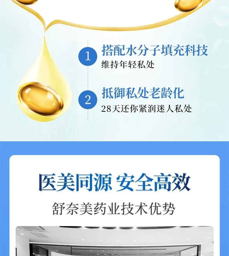 【中国直邮】 舒奈美 紧润丹 私处松弛道女性水润抑菌凝胶紧润私密处缩宫收阴神器 10粒/盒