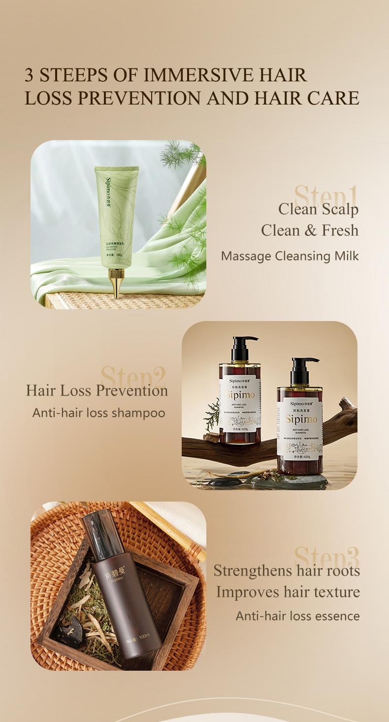 Sipimo詩碧曼 人參何首烏防脫洗髮精 產後熬夜脫髮固髮洗頭膏 蓬鬆增髮洗髮露 產後壓力性脫髮熬夜固發密發 瑞士毛囊靶向強韌毛囊激活 90天增厚發量 臨床數據驗證 420ml