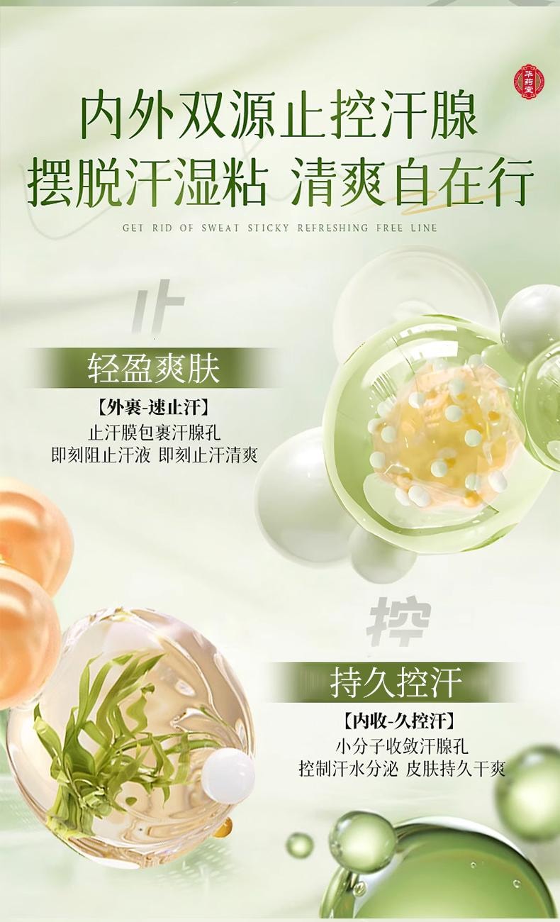 华药堂 香体露 1支 干爽抑味  腋下除臭 走珠设计 净味吸汗