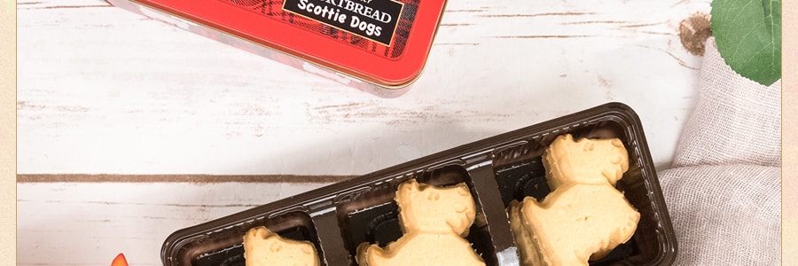 蘇格蘭WALKERS 蘇格蘭皇家奶油系列 梗犬造型奶油曲奇餅乾禮盒 220g