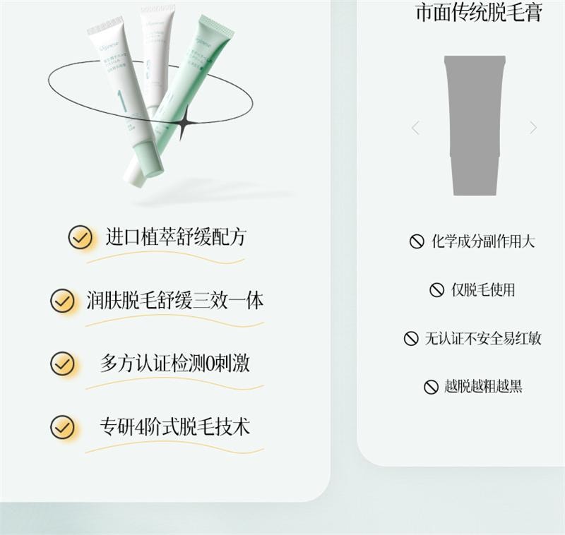 【中国直邮】 欧橘 女士唇部脱毛膏去小胡子须  60g 1盒