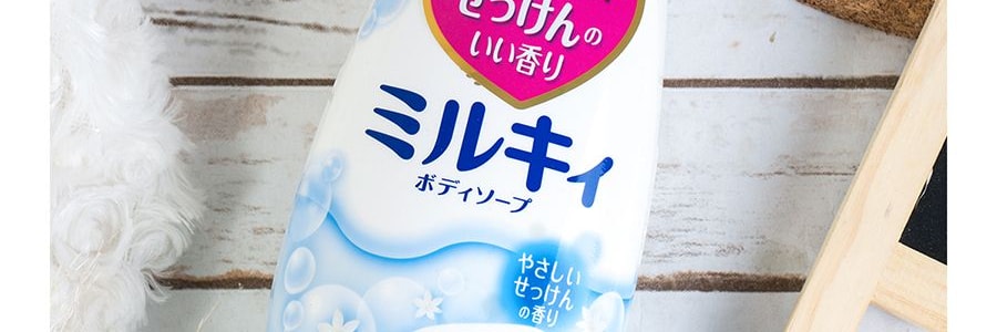 日本COW牛乳石鹼共進社 牛奶高保濕沐浴露 溫和潔淨清爽沐浴乳 550ml #溫和皂香