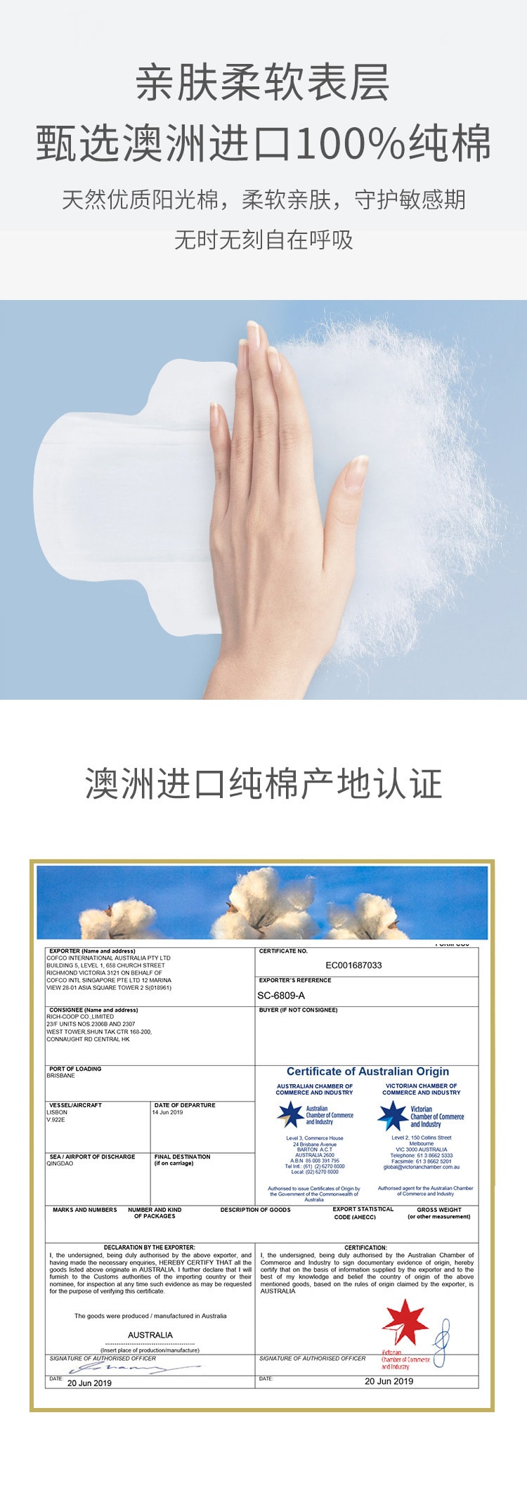 SOLOVE 米菲 純棉日用衛生棉 24cm (10片裝) 國內品牌較適合國人