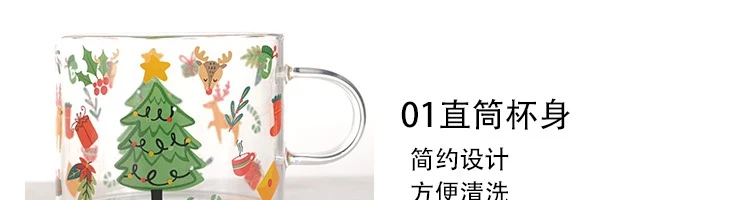 【中國直郵】LIFEASE 網易嚴選 可愛小龍人 新年卡通高硼矽玻璃杯